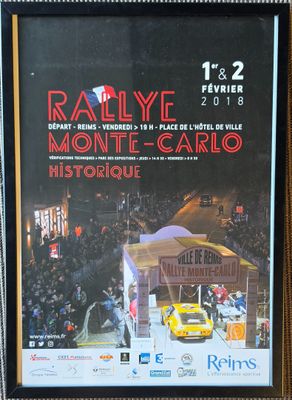 Affiche "Rallye Monte Carlo Historique" Edition de 2018.