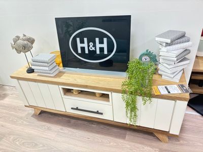 Meuble de télévision H&H modèle SAN DIEGO en placage de chên… - Photo 1