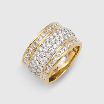 a diamond and eighteen - stone ring, by van cleef