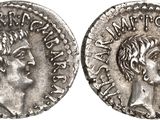 a silver coin with an image of a man on it
