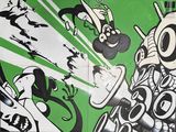 une image représentant un mur sur lequel figurent plusieurs personnages de dessins animés