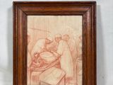 une image représentant le dessin d'une femme tenant un bébé dans ses bras