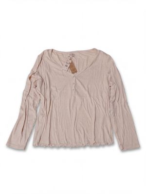an image of a women ' s shirt with a long sleeve and a v - neck