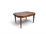 une image représentant une table avec un plateau et des pieds en bois