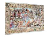 une tapisserie sur laquelle est représenté un groupe de personnes