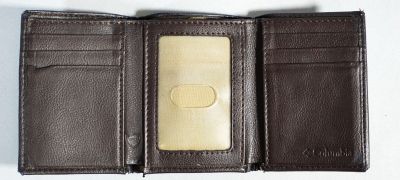 COLUMBIA Portefeuille en cuir marron