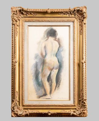 an image of a painting of a nude woman in a gold frame