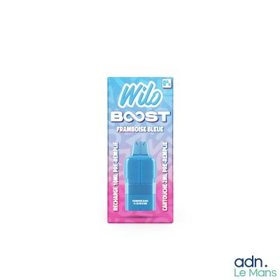l'emballage d'une brosse à dents bleue et rose est posé sur une surface blanche