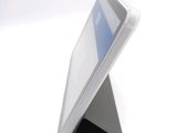 a tablet that is sitting on top of a stand
