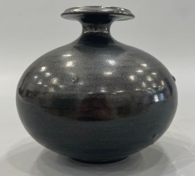 Travail moderne Vase boule à col étroit en céramique émaillé…