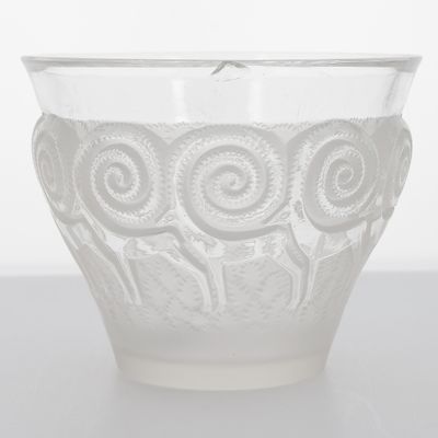 LALIQUE France Coupe aux bouquetins En cristal gravé