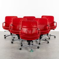 Geoffrey Harcourt (1935), lot de six fauteuils de bureau piv… (photo 2)