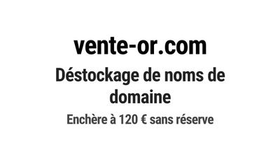 Nom de domaine vente-or.com. Catégorie: Finance et banque.