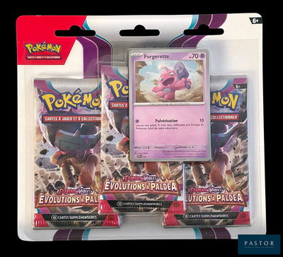 Un paquet contient trois paquets de cartes à collectionner Pokémon