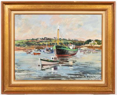 Georges VASLIN (1921-2002). Bateaux à Lanildut.
