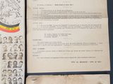 two pages of a document with a picture of a group of men