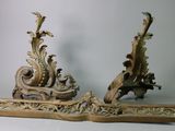 a pair of decorative objects on display on a table