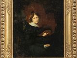 Portrait d'un garçon avec un éventail, par [auteur]