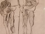 dessin d'un homme et d'une femme debout l'un à côté de l'autre