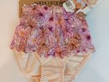 the panties are pink and purple with flowers on them