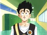 animation animation of a young man in a school uniform in a hallway