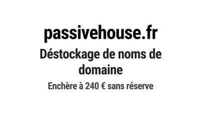 Nom de domaine passivehouse.fr.