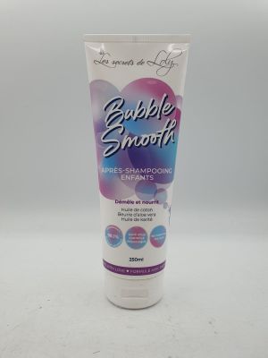 a close up of a tube of bubble smoothe on a white surface