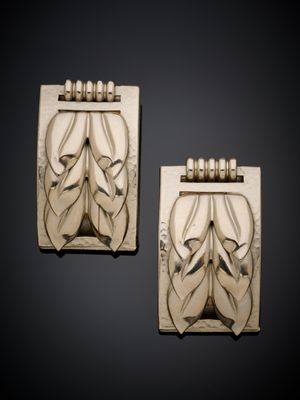 paire de boucles d'oreilles Art déco