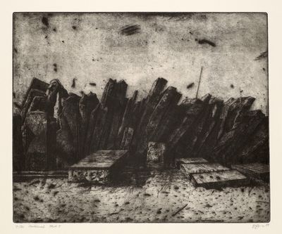 une image représentant un dessin en noir et blanc d'une chaîne de montagnes