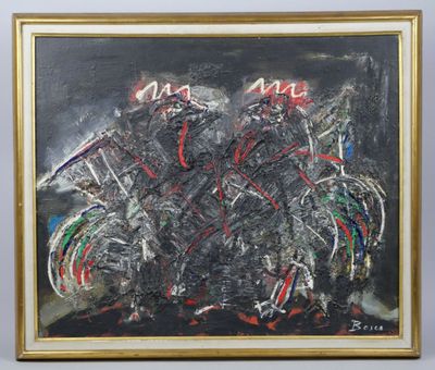 Pierre BOSCO (1909-1993) Combat de coqs