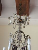 LUSTRE CAGE à six bras de lumière en métal laqué noir, pampi… (photo 3)