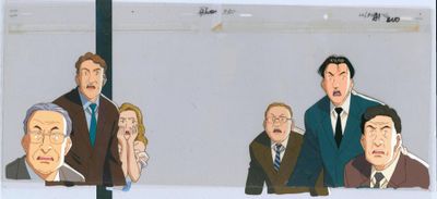 a cartoon of a group of men in suits and ties