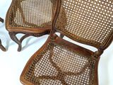 pair of antique cane back chairs with cane back and cane back