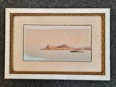 l'image d'une peinture représentant un bateau dans un plan d'eau