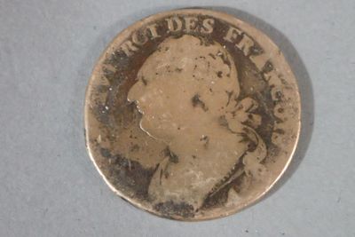 Douze deniers au faisceau Louis XVI, date illisible.