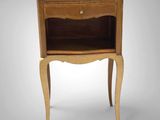 an image of a small wooden table with a drawer on top of it