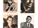 several black and white photos of men in suits and ties