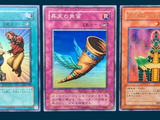 three cards with different designs are displayed on a blue background