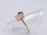 pink tourmaline ring in gold plated sterling silver setting