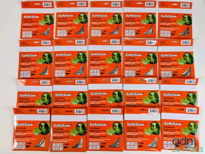 many packets of safety saws on a table