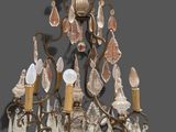 an image of a chandelier with several lights hanging from it