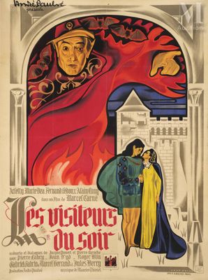 une affiche de film mettant en scène une femme et un homme vêtu d'une cape rouge