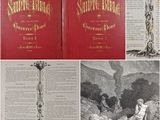 several pictures of a book with a picture of a man and a dog