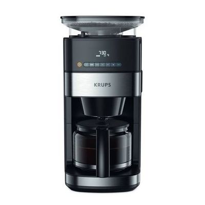 une cafetière à café noir avec un moulin intégré