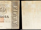 trois images différentes d'un billet d'un dollar sur lequel figure le portrait d'un homme
