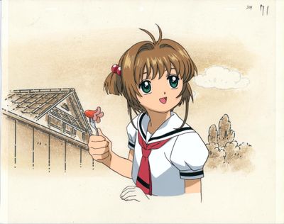 un dessin représentant une jeune fille tenant une fleur à la main