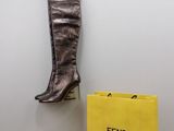 bottes Fendi métallisées montant jusqu'aux genoux
