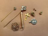 a lot of items that are laying out on the table