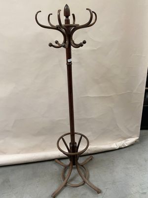 wrought iron coat rack with coat hanger and hat rack