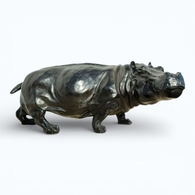 José Maria DAVID (1944-2015) Hippopotame - Photo 1